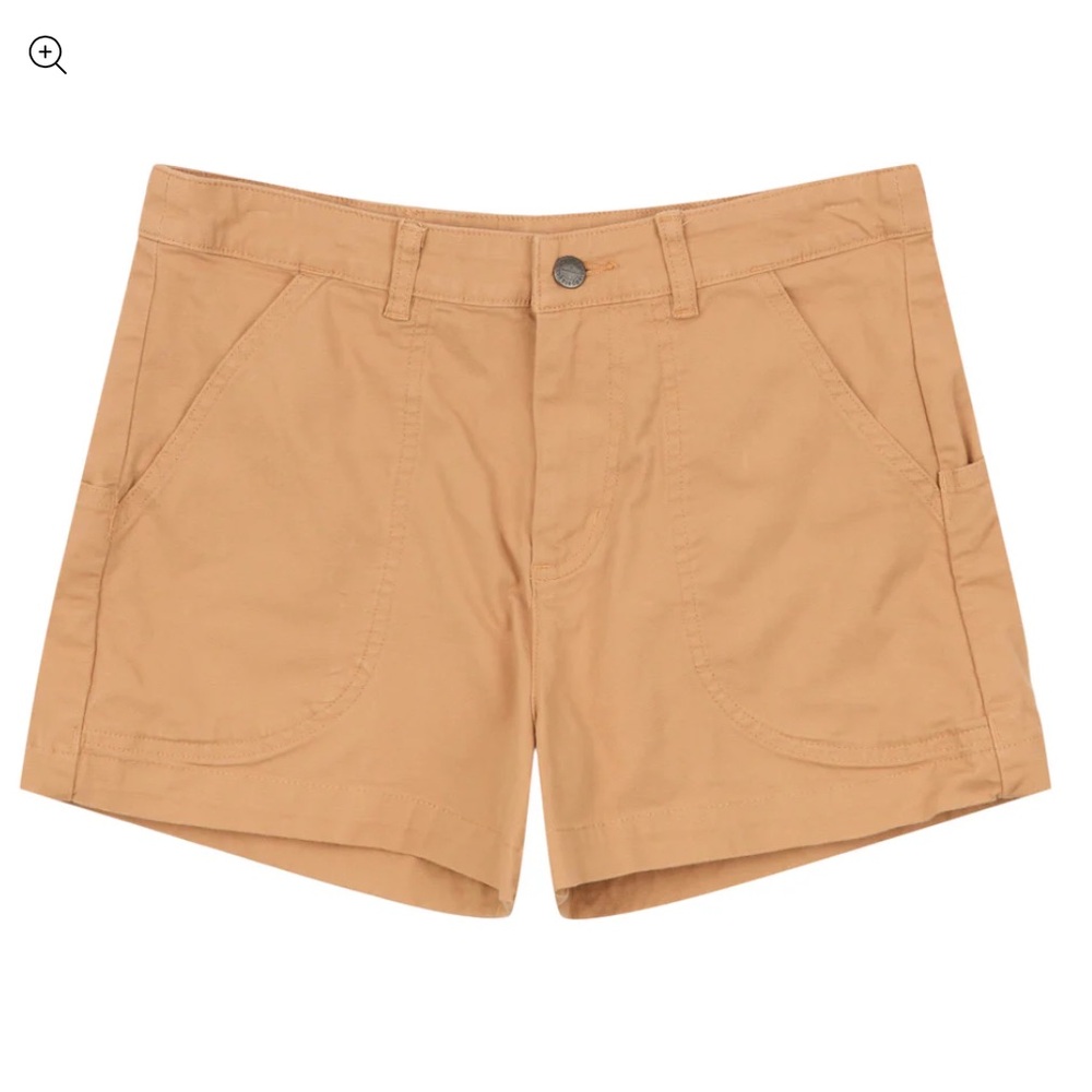 Patagonia Stand Up Shorts, 3”, Khaki, Size 4 women’s